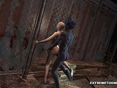 Find-Best-Tits.com presents: Shaved 3d toon babe gets fucked by a monster