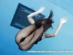 Find-Best-Tits.com presents: Zuzanna is swimming in pantyhose in the pool