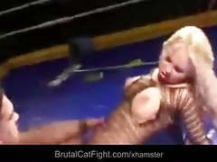 Find-Best-Tits.com presents: Two cleaning ladies fight in the boxing ring and gets fucked