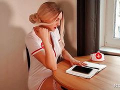 Find-Best-Tits.com presents: German nurse lauren help guy with sex to get a sperm sample
