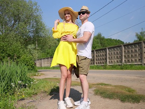 Find-Best-Tits.com presents: Blonde novella night gets fucked from behind in public - hd