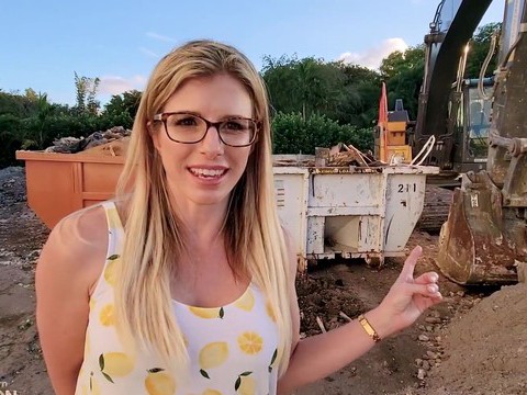 Find-Best-Tits.com presents: Outdoors video of sexy blonde wife cory chase with glasses
