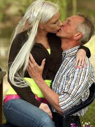 Find-Best-Tits.com presents: Horny blonde teenage beauty riding an old stiff schlong