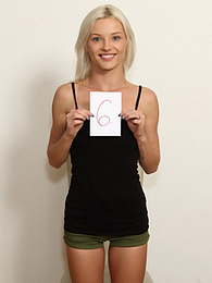 Find-Best-Tits.com presents: Blond hungarian teen Zazie Skymm gets completely naked during a solo shoot