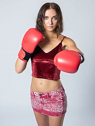 Find-Best-Tits.com presents: Sexy Ukrainian belle Oxana Chic strips off her clothes and poses nude in a gym